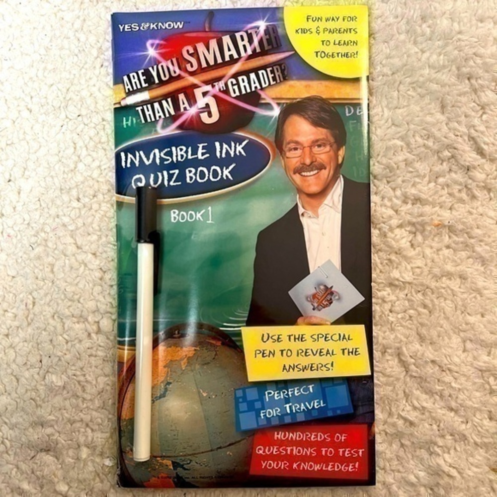 Yes & Know Are You Smarter than a 5th Grader Invisible Ink Quiz Book